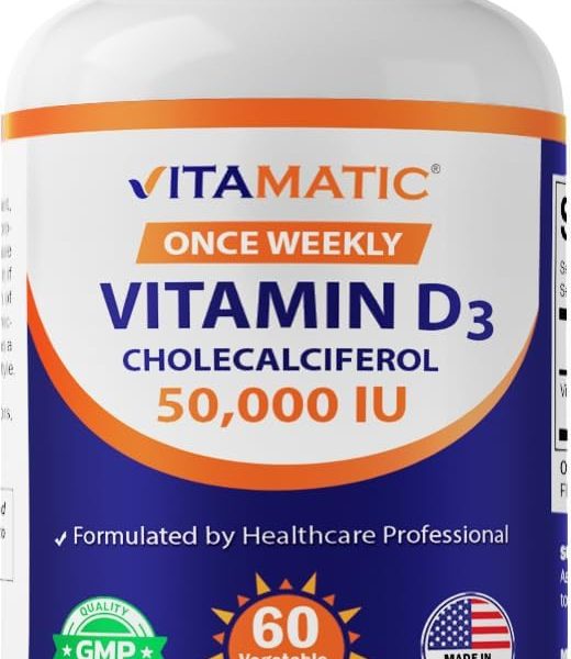 Vitamina D3 50000 UI Alta Potencia 60 Cápsulas Vegetales