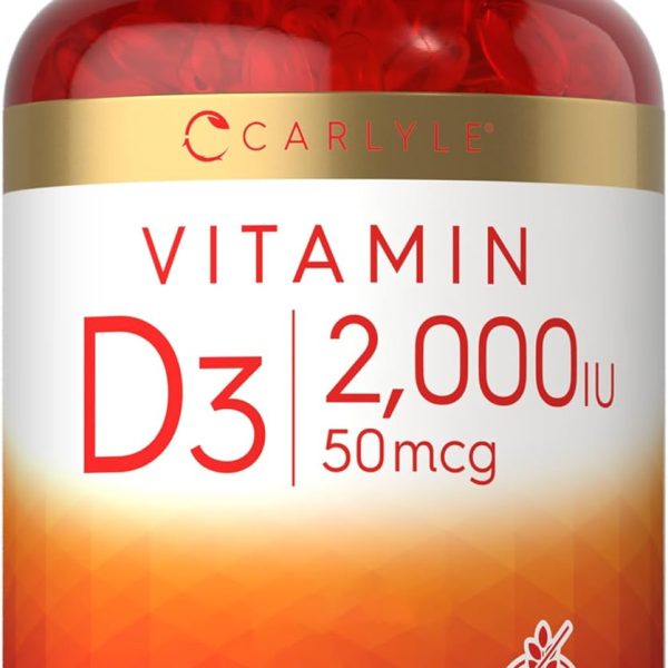Vitamina D3 2000 UI Alta Potencia 400 Cápsulas Blandas