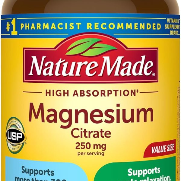 Citrato de Magnesio 250 mg Alta Absorcion 120 Cápsulas