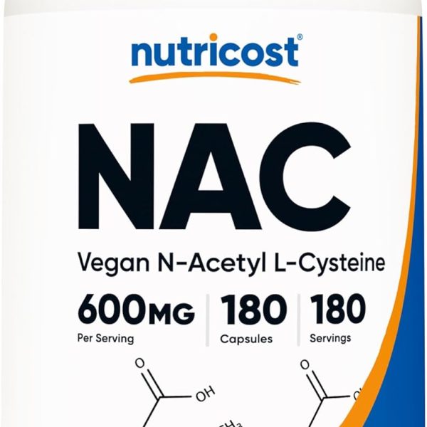 Nutricost NAC 600 mg – 180 Cápsulas