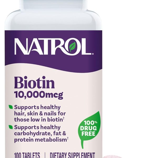 Biotina 10000 mcg Natrol 100 Tabletas