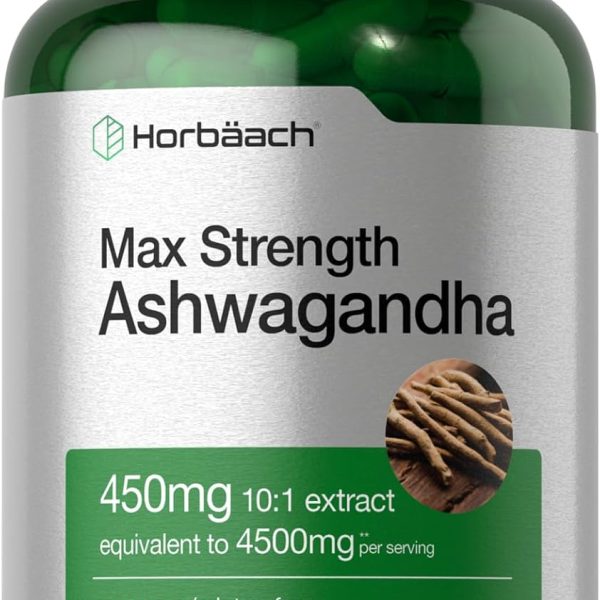 Horbaach Ashwagandha 4500 mg 120 Caps Estrés y Energía