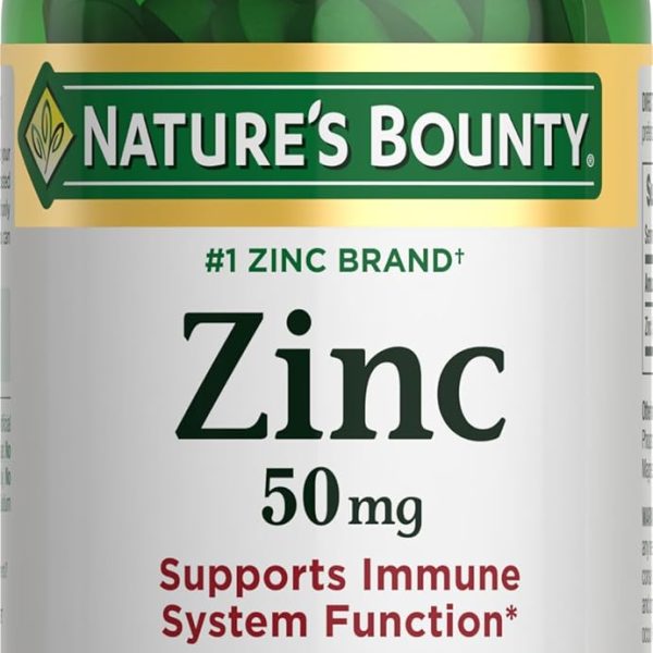 Zinc 50 mg Nature’s Bounty 100 Tabletas Inmunológico