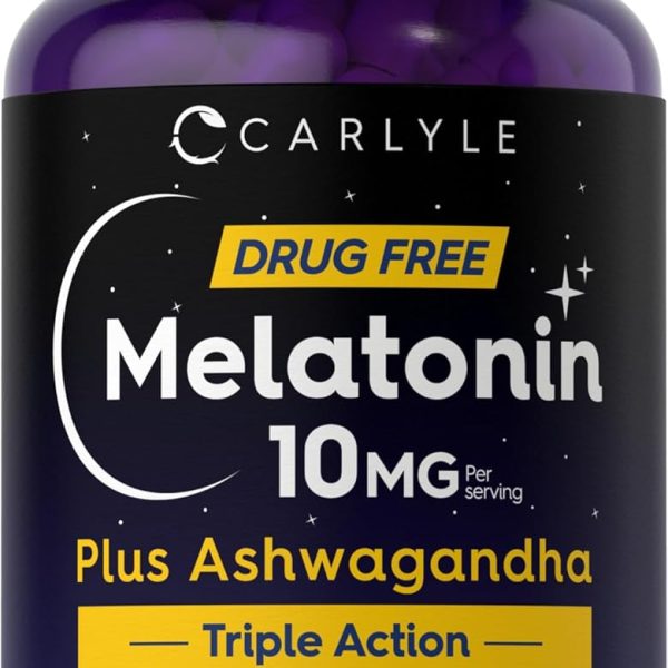 Carlyle Melatonina + Ashwagandha 120 Caps Sueño y Estrés