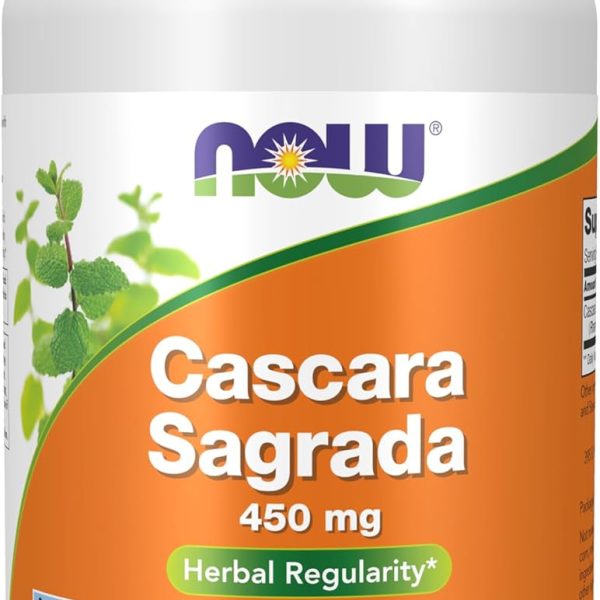 Now Cascara Sagrada 450 mg 250 Caps Tránsito Intestinal Suave