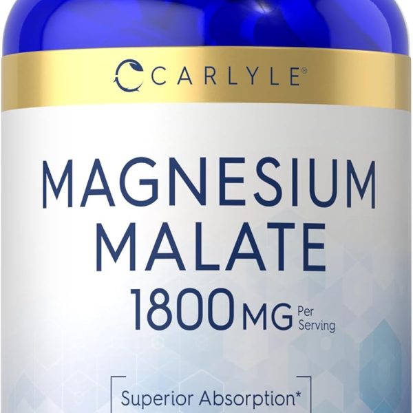 Carlyle Malato de Magnesio 1800 mg 420 Tabs Energía y Recuperación Muscular