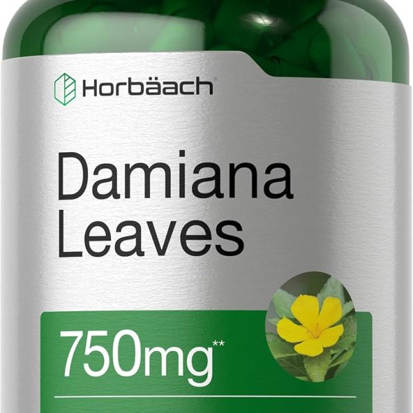 Horbaach Damiana Leaves 750 mg – 200 Cápsulas