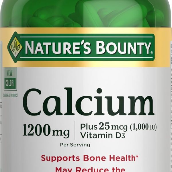 Nature’s Bounty Calcio + D3 1200 mg 120 Softgels Huesos Fuertes