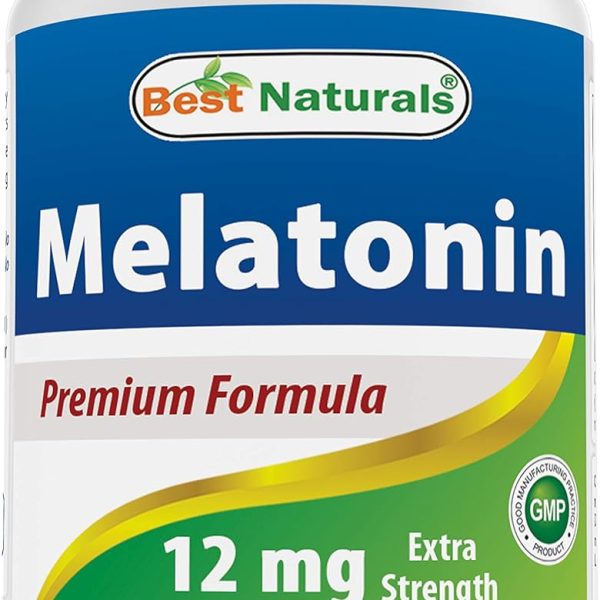 Best Naturals Melatonina 12 mg 365 Tabs Sueño Prolongado