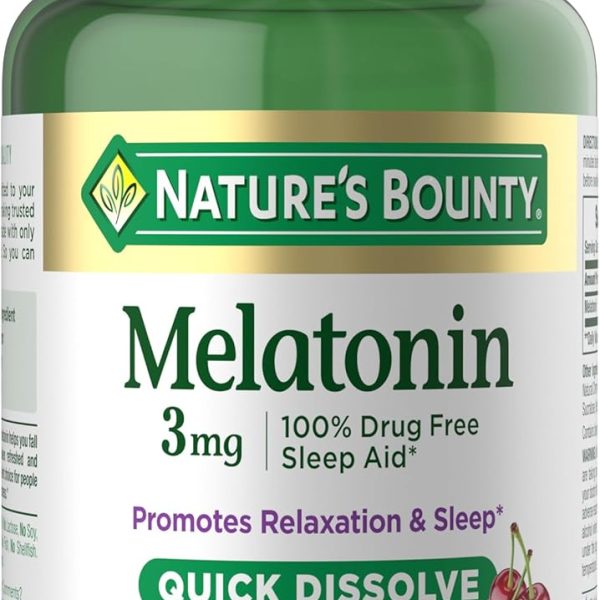 Nature’s Bounty Melatonina 3 mg 240 Tabs Sueño Ligero