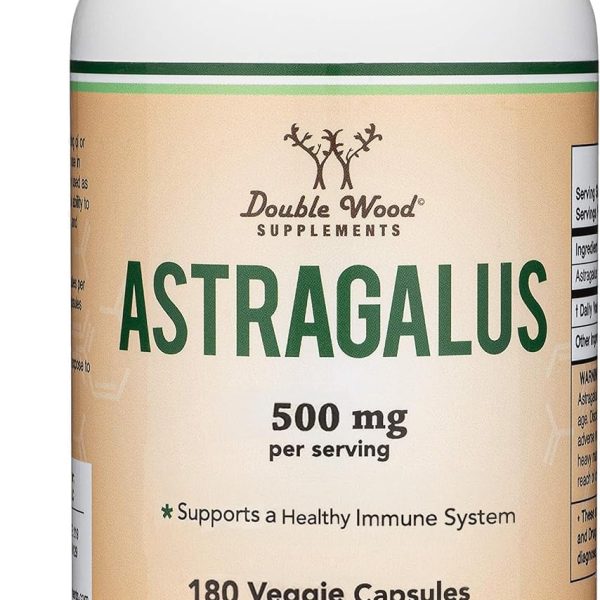 Double Wood Astrágalo 500 mg 180 Caps Inmunidad y Longevidad Celular