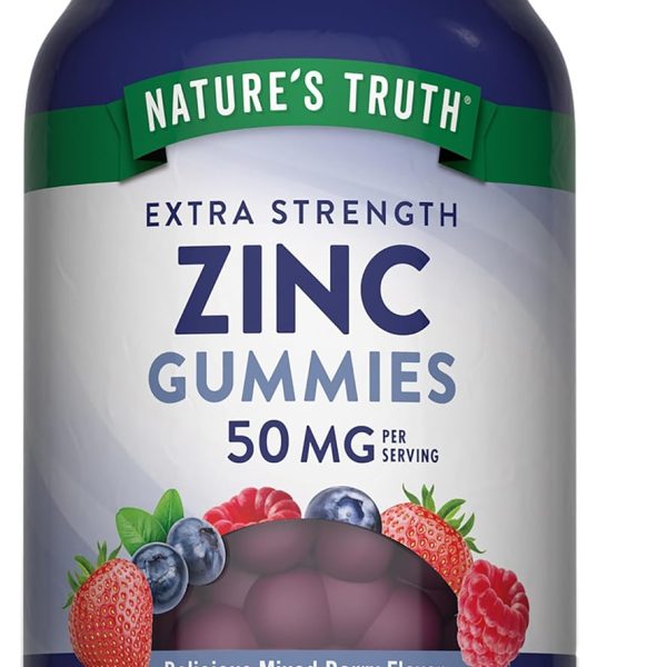 Nature’s Truth Zinc 50 mg 120 Gummies Inmunidad y Piel Saludable