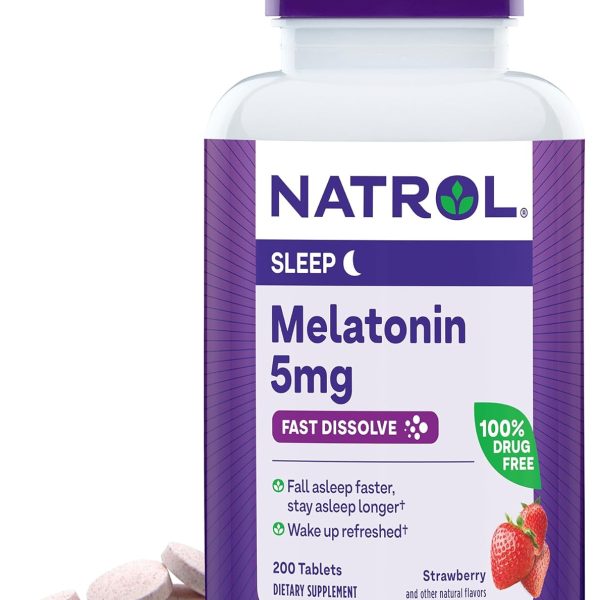 Natrol Melatonina 5 mg 200 Tabs Sublingual Sueño Ligero