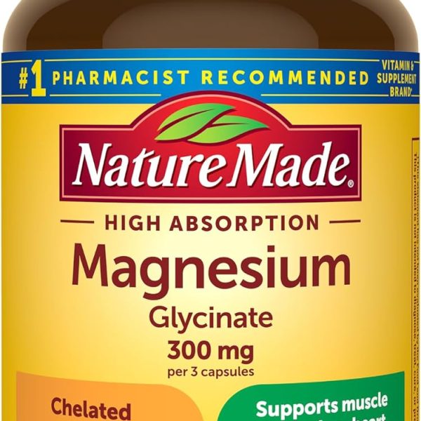 Glicinato de Magnesio 300 mg Nature Made 90 Cáps