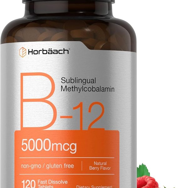 Horbaach B12 5000 mcg 120 Tabs Sublinguales Energía y Metabolismo